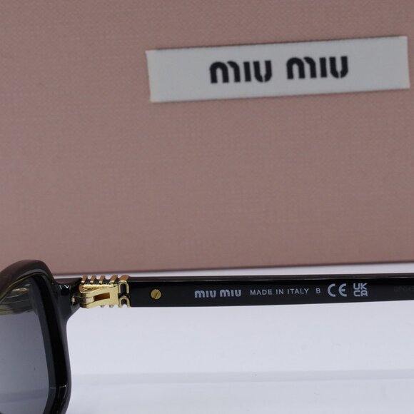 Miu Miu MU11ZSF 16K5S0 Rectangle Sunglasses – Black main image 4